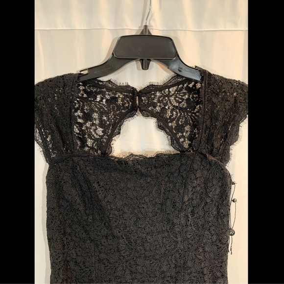 NEW Adrianna Papell Lace Sheath Dress in Black [SZ 4‎ ] - Picture 4 of 8